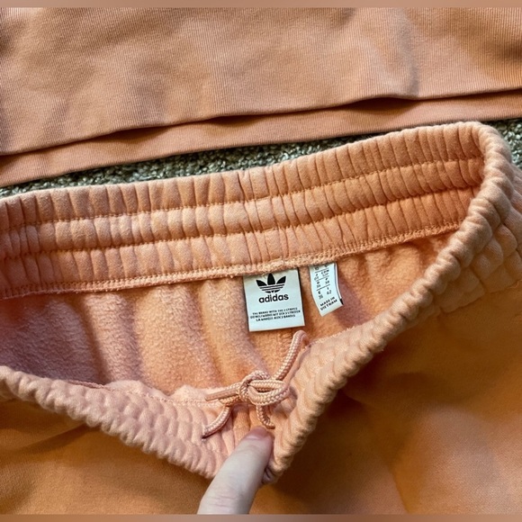 Adidas Adicolor Essentials Sweatsuit Matching Set Peach - Picture 10 of 16